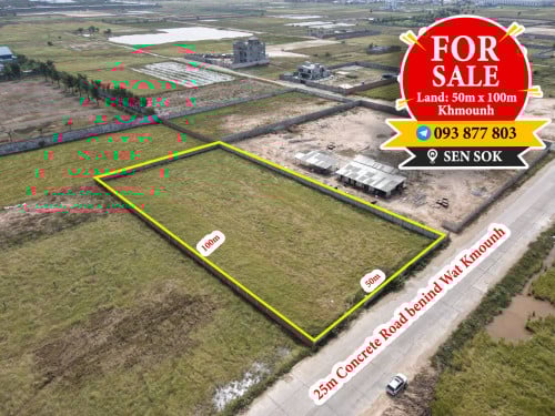 ដីលក់នៅលើផ្លូវបេតុងក្រោយវត្តឃ្មួញ