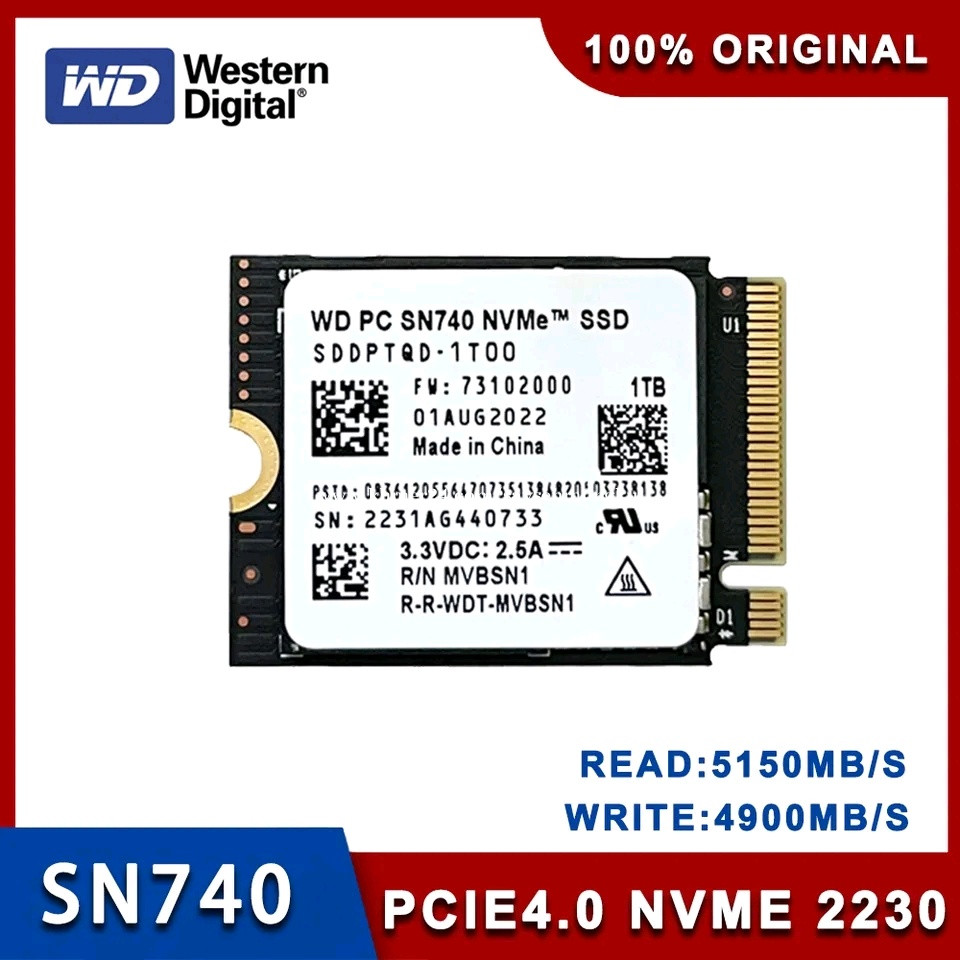 Western Digital WD SN740 512GB M.2 SSD 2230 NVMe PCIe Gen 4x4 SSD price  $44.00 in Chrouy Changva, Chrouy Changva, Phnom Penh, Cambodia - មង្គល