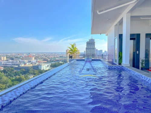 Modern studio room with gym and pool for rent next to Aeon mall1