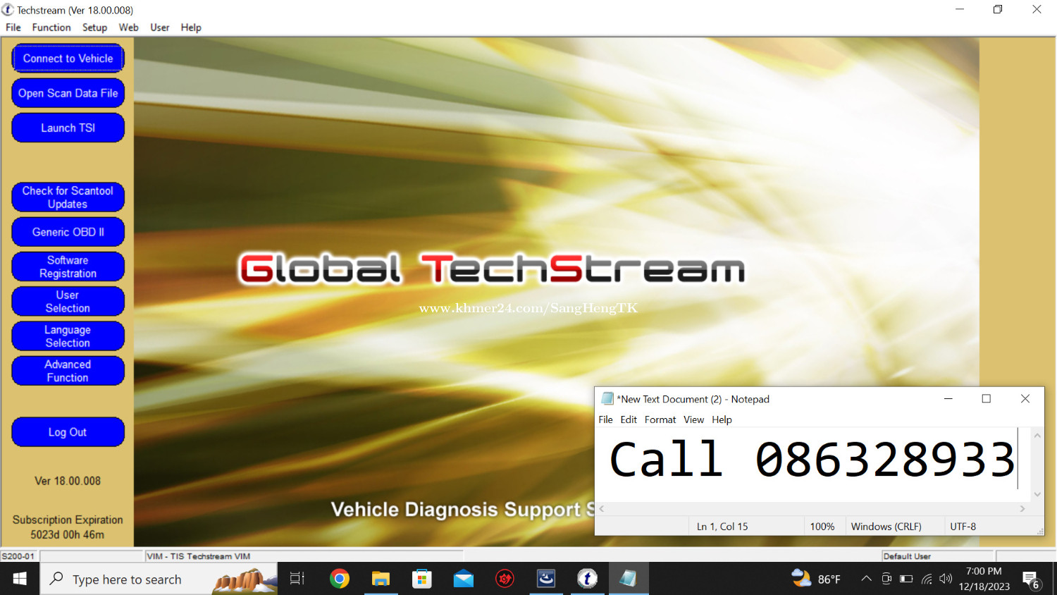 TOYOTA Techstream V18.00.008 (02/2023) +Full Activation 5000day Price ...