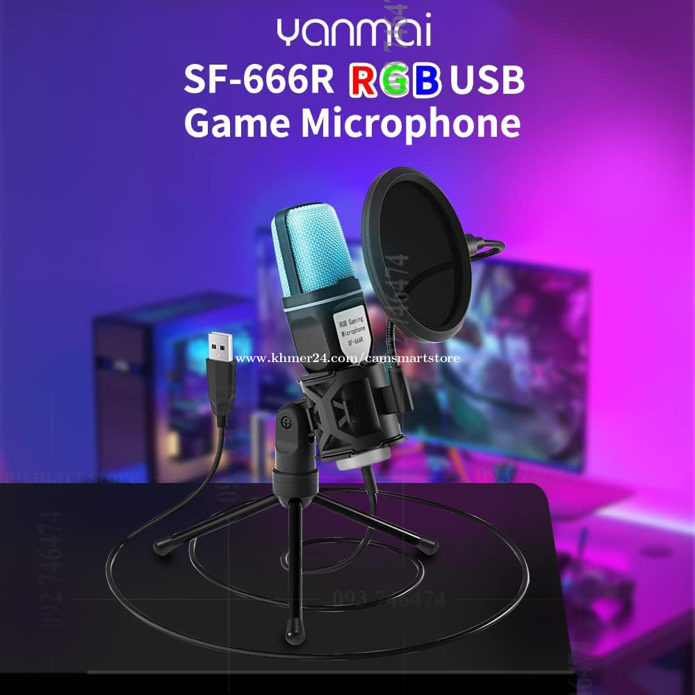 TONOR Micro PC Gaming RGB, USB Microphone Condensateur