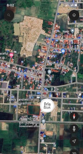 ដីលក់បន្ទាន់ (68mx85m)សម្រាប់បើកអាជីវកម្មជាប់ផ្លូវ30m ក្រោយរោងចក្រCP ផ្សារបែកចាន