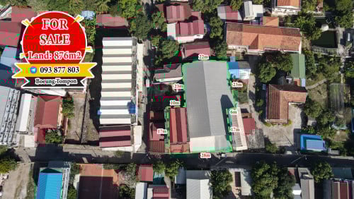 ឃ្លាំង និងផ្ទះល្វែងលក់ ជិតវត្តសន្សំកុសល​