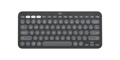 Logitech Pebble Keys 2 K380s Slim, minimalist Bluetooth Keyboard - Tonal Graphite (920-011753)