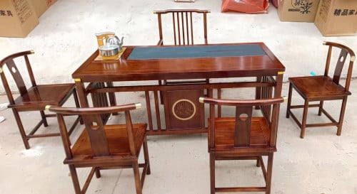 180*80cm tea table តុតែ茶桌XS101#（1桌+5椅）