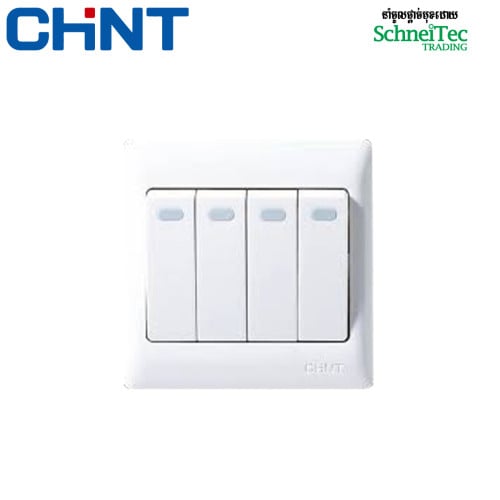 CHINT កុងតាក់ចុច 4 NEW7G 10A 250V ស មាស