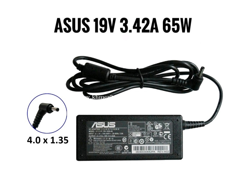 Chargeur pour téléphone mobile Asus Chargeur adp-65aw a 120345-11 r33030  adaptateur pc portable 19v 65w 3. 42a