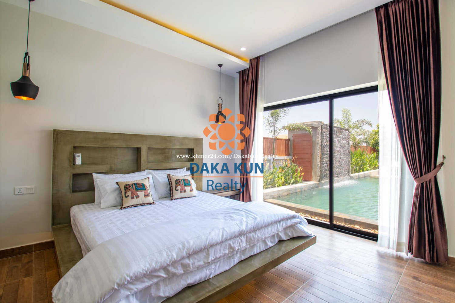 2 Bedroom Villa with Private Swimming Pool for Rent in Siem Reap Price