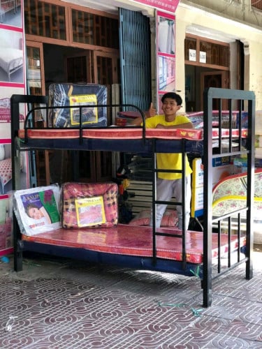 ឈុតគ្រែ២ជាន់ពណ៌ខ្មៅ 1.0m