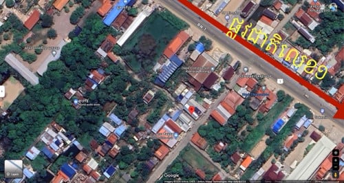 ដី និងឃ្លាំង​លក់​បន្ទាន់​ ចុះជាតិ​ផ្លូវ​ជាតិ​លេខ​1 20ម៉ែត្រ ជាប់ផ្លូវប៉េតុង7ម៉ែត្រ