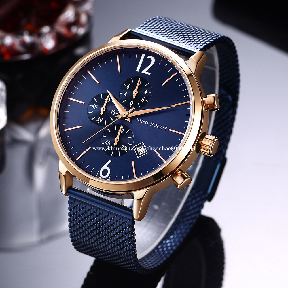 Buy Mini Focus Unique Men Chronograph Watch Tonneau Casual Wrist Watches  (Hollow/Waterproof/Super Luminous/Calendar) Soft Silicon Band Fashion Cool  Watch for Men (Blue) Online at Lowest Price Ever in India | Check Reviews