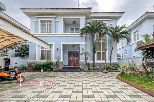 Borey Angkor Phnom Penh | 5 bedrooms villa for rent | Swimming pool, gym, and playground