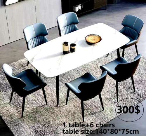 \u27051 Marble table + 6 chairs : 300$ per set