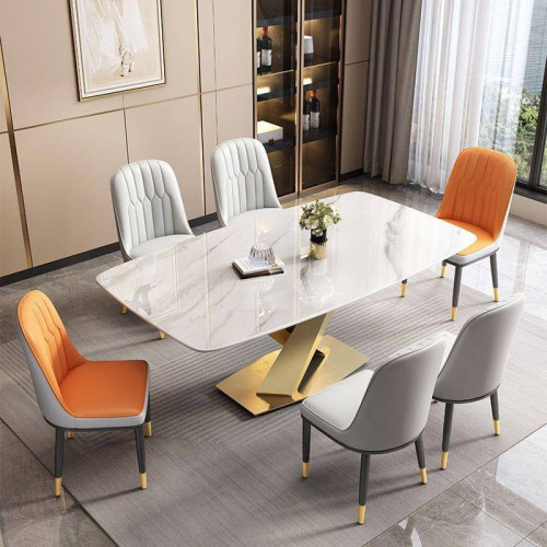 \u2705Dining Marbel set: 1 table + 6 chairs : 390$ per set only