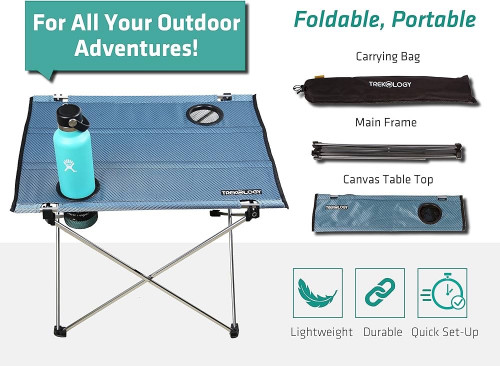 Trekology Foldable Camping Picnic Tables - Portable Compact Lightweight Folding Roll-up