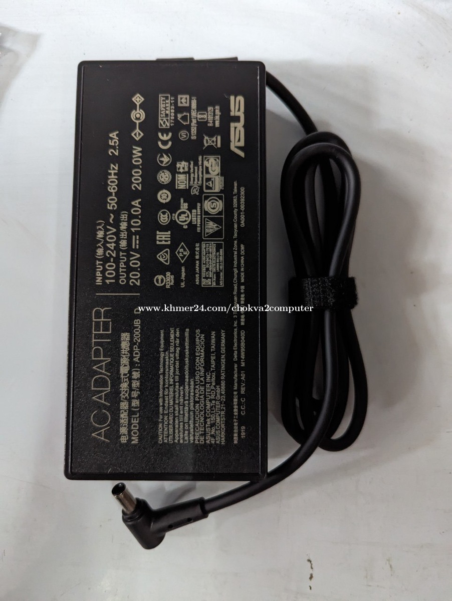 Adapter Asus (Original) 20V 10A (6.0x3.7) 200W Price $38.00 in