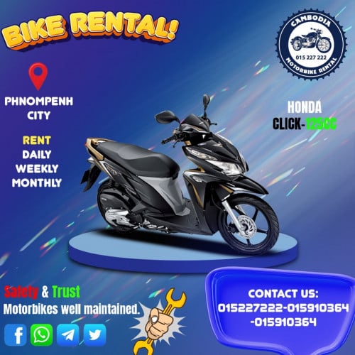 Honda click 125cc for rental