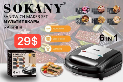 Sokany Sandwich maker 6 in 1