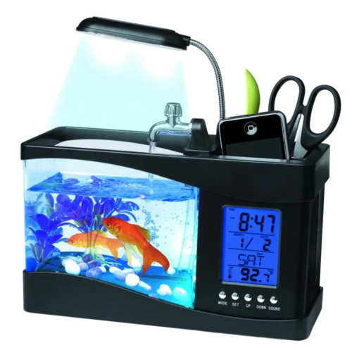 Mini Fish Tank Desktop Electronic Aquarium, អាងចិញ្ចឹមត្រីខ្នាតតូច​ ដាក់លើតុ