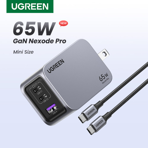 UGREEN Nexode Pro 65W 3-Port GaN Fast Charger 25870