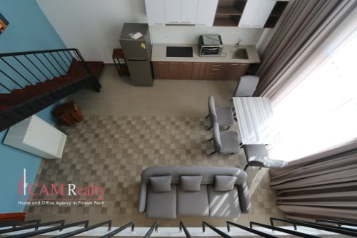 1 bedroom duplex serviced apartment for rent in BKK1 area – Phnom Penh