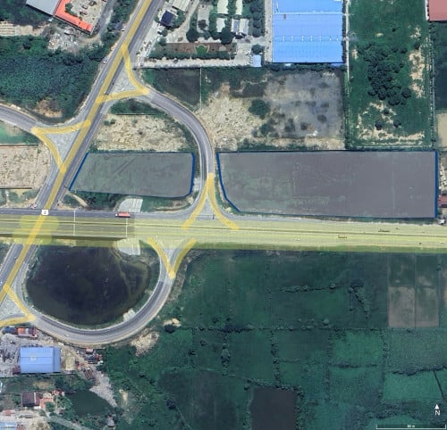 ដីលក់ នៅលើផ្លូវជាតិលេខ២ និងផ្លូវក្រវ៉ាត់ក្រុងទី៣Land for sale on National Road 2 & Ring Road3