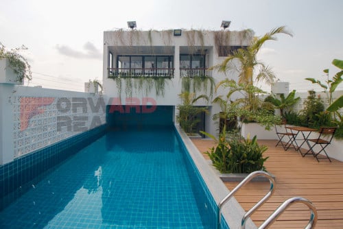 Studio room apartment with Swimming Pool and gym for rent in BKK3 Area (Toul Sleng)