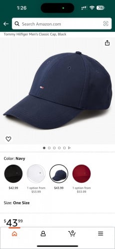 TOMMY HILFIGER HAT FOR MEN