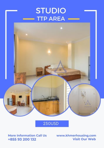 TTP area | Fully furnished Studio room with lift for rent near Russian market