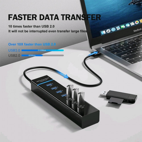 USB HUB 7 PORTS HIGH SPEED HIGH QUALITY