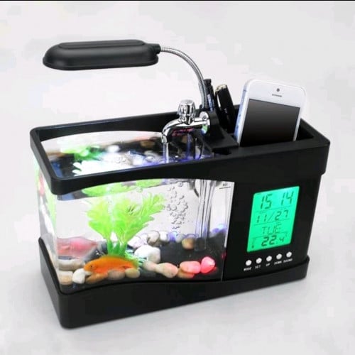 អាងចិញ្ចឹមត្រីខ្នាតតូច / Mini Desktop Aquarium (មួយទឹក)