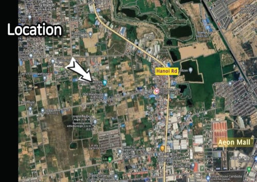 ដីលក់ខ្នាតវីឡា Land for Sale Sen Sok Phnom Penh (Size 37m x 50m = 1871 m2 )