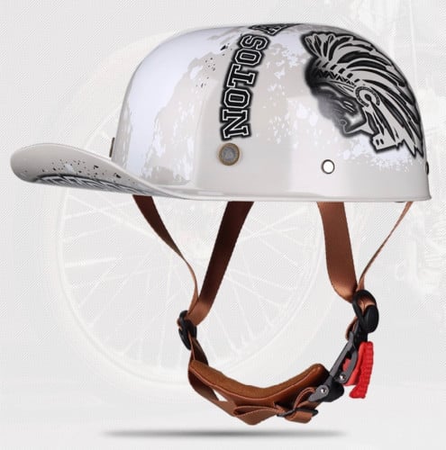 មួកសុវត្ថិភាពម៉ូតូ Baseball cap shaped motorcycle helmet（Indian Gray）