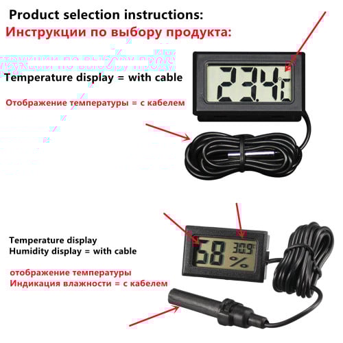 Digital LCD Indoor Temperature Humidity Sensor Meter