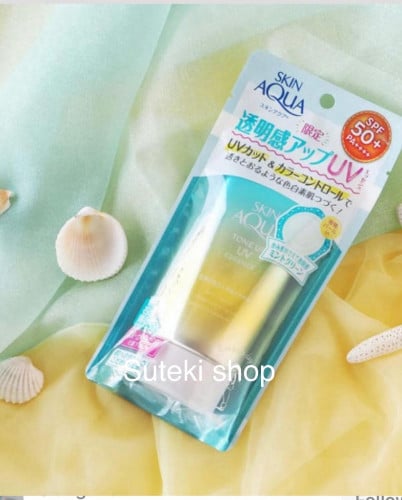 🌸ឡេការពារកម្តៅថ្ងៃSkin Aqua tone up essence