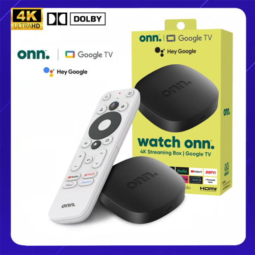 គ្មានស្តុក Onn. 4K Google TV Box + Premium Channel Full setup - New