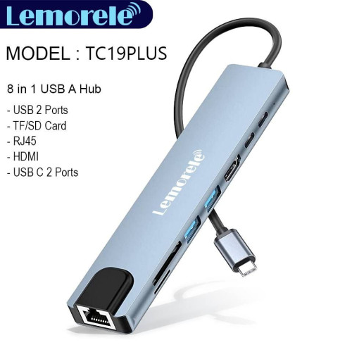  នេះជាប្រភេទ USB HUB 4 IN 1 - 8 IN 1 BRAND LEMORELE  តម្លៃល្អ មានការធានារយៈពេលមួយឆ្នាំ