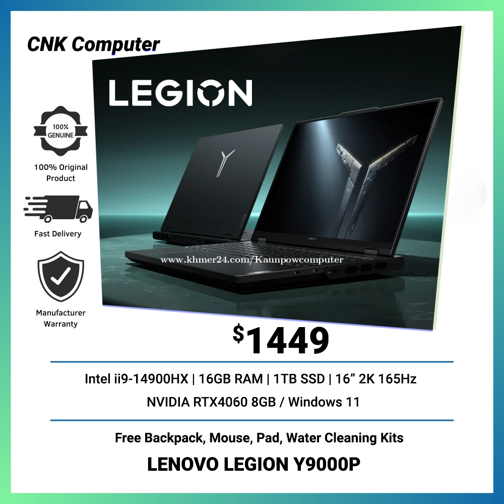 Lenovo Legion Y7000P 2024 Price 1549.00 in Mittakpheap, Cambodia