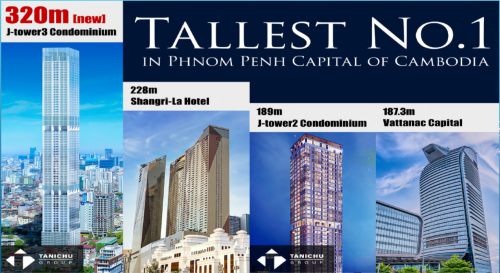 J Tower 3 : Tallest Residential Highrise in Phnom Penh - the Capital of Cambodia