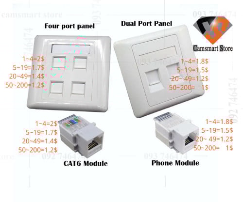UTP CAT6 Network Module RJ45 Connector Information Socket Computer Coupler Adapter Ethernet Jack