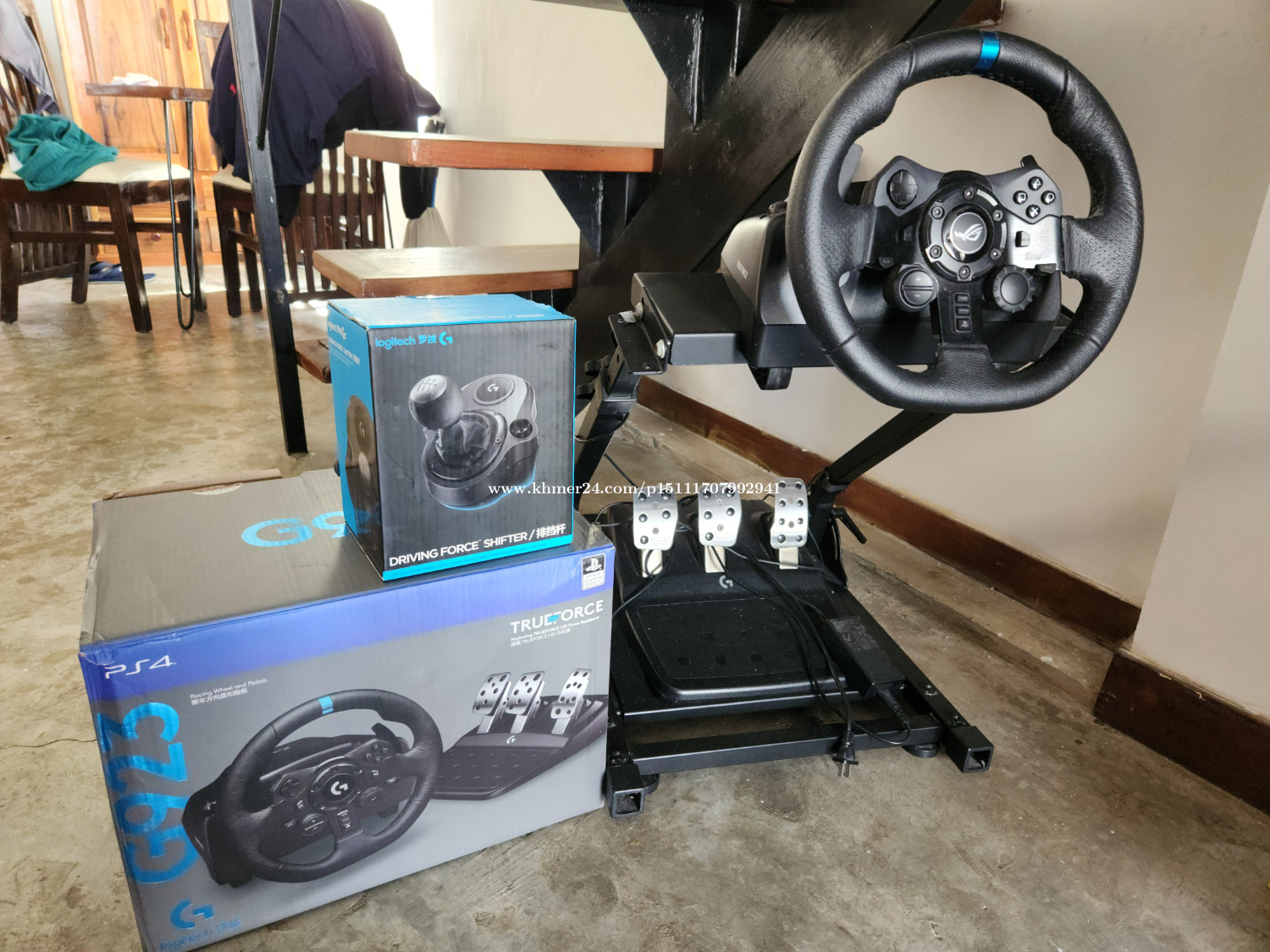 Logitech G923 SimRacing Wheel, Pedals, Shifter and Stand Price 320.00