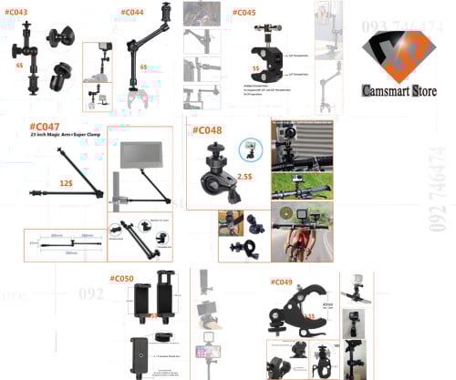 Aluminum Friction Articulating Magic Arm Super Clamp Bracket Camera Desk Mount Stand