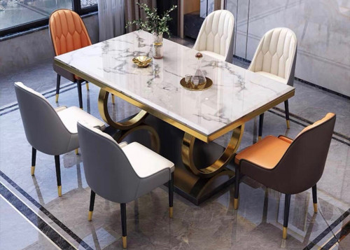 \u2705 1 table + 6 leather chairs: 590$  per set