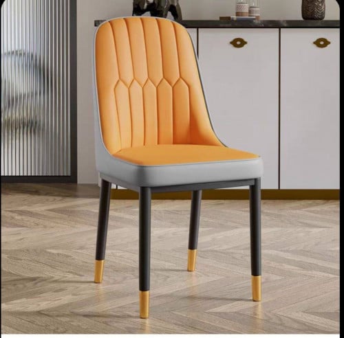 ✅ Leather Luxury Dining Chair: កៅអីញុំាបាយ