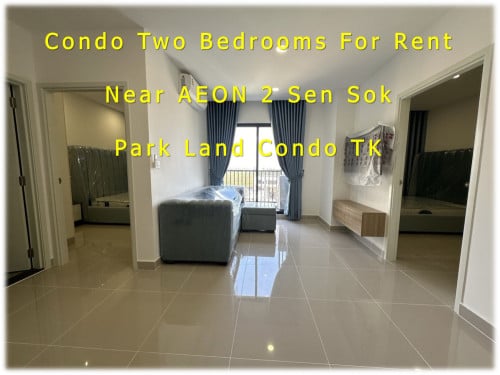 #SCL005 👉 Brand New Condo Two Bedrooms Near SEN SOK AEON 2 at Chip Mong Park Land TK For RENT