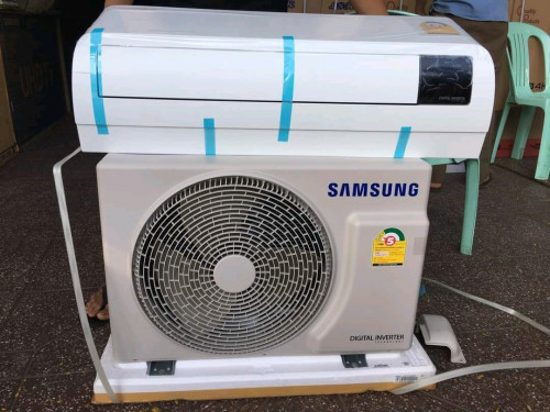 Samsung 1hp inverter ថ្មី2023 បញ្ចុះតម្លៃពិសេស ថែមជើងទ្រ1គូរ ថែមដឹក