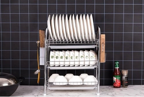 រាវចានអ៊ីណុក Dish Drying Rack ( stainless steel)