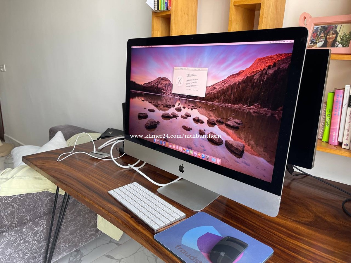 Apple iMac 27 inch Retina 5K (2015) memory 24G core i5 តំលៃ $750.00 ក្នុង  លេខ១, ព្រះសីហនុ, ព្រះសីហនុ, កម្ពុជា - Nith Bunthorn | Khmer24.com