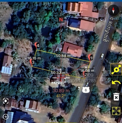 ដីលក់ ជាប់ផ្លូវ 6 A