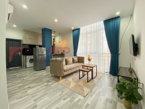 1 Bedroom apartment with gym available for rent in Tumnop Teuk Area (Near Russian Market)